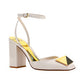 One Stud Pump in Patent Leather 90MM - Light Ivory