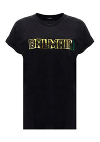 Balmain T-Shirt Logo Printed - Black.