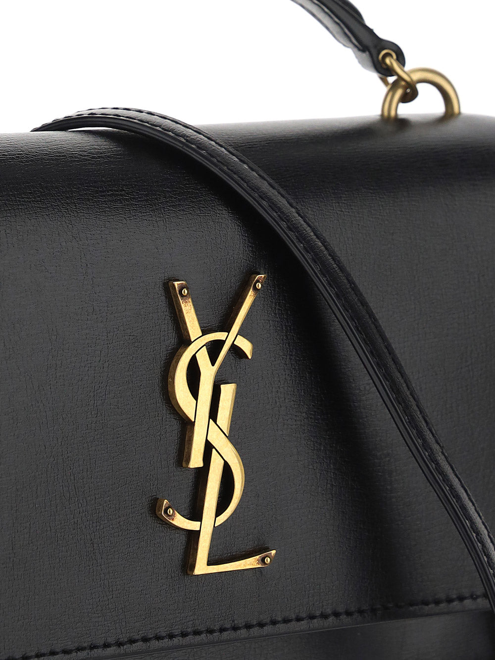 Sunset Chain Bag In Smooth Leather - Black