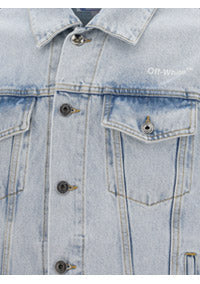 Diagonal Tab Slim Denim Jacket