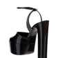 Jodie Platform Sandals In Patent Leather - Black