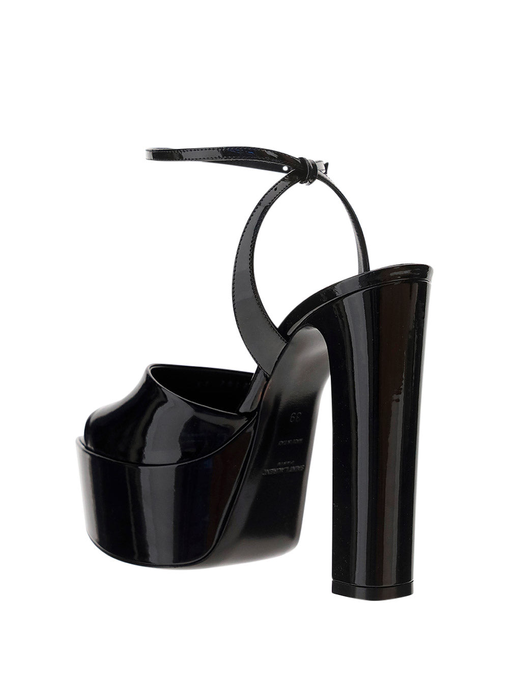 Jodie Platform Sandals In Patent Leather - Black