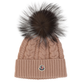 Beanie With Pom Pom - Blush Pink