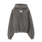 Puff Logo Hoodie in Terry - Grey