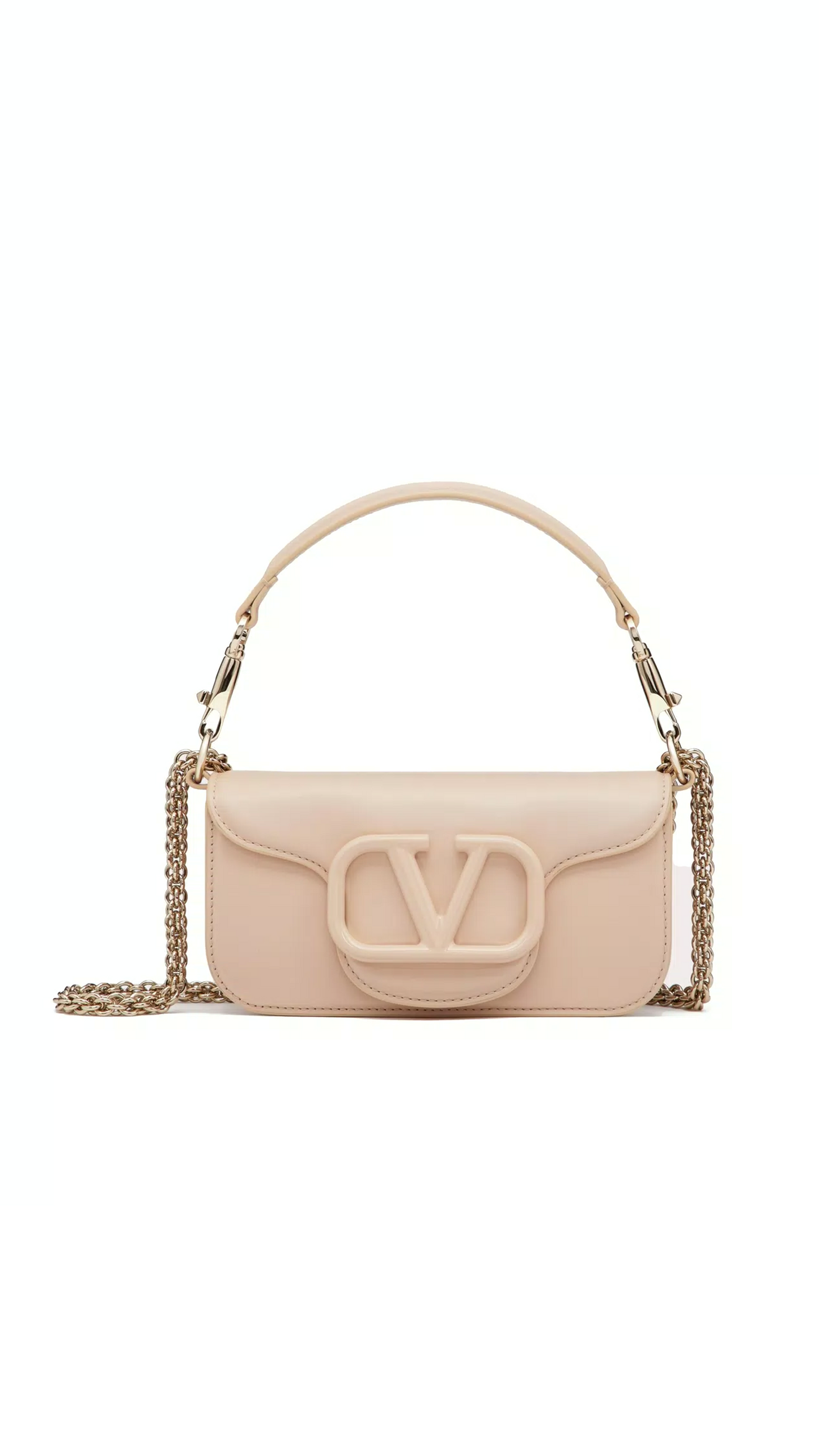 Locò Calfskin Shoulder Bag - Powder Pink