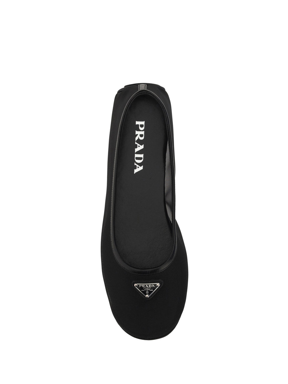 Logo Plaque & Mesh Ballerina - Black