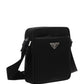 Re-Nylon and Saffiano Leather Shoulder Bag - Black
