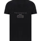 Slim T-shirt in Printed Jersey - Black