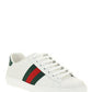 Ace Leather Sneakers - White / Green