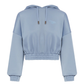 Cotton Jersey Hooded Sweatshirt - Pale Blue