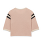 "Political Fictions" Cropped T-shirt - Rose Givre/Noir
