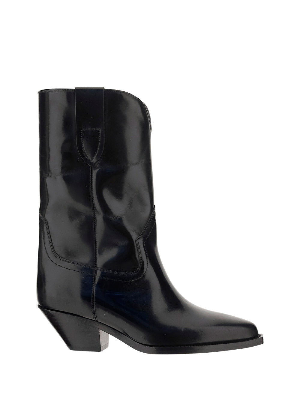 Dahope Leather Western Boots - Black