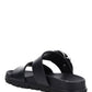 Strap Sandal with Buckle - Black