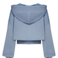 Cotton Jersey Hooded Sweatshirt - Pale Blue