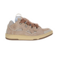Leather Curb Sneakers - Dusty Pink/Brown