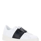 Rockstud Untitled Sneakers in Calfskin Leather with Tonal Stude - White/Black