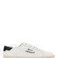 Court Classic SL/06 Embroidered Sneakers in Leather - Optic White.