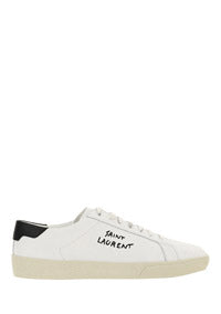 Court Classic SL/06 Embroidered Sneakers in Leather - Optic White.
