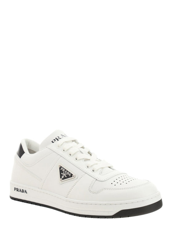 Logo Leather Sneakers - White