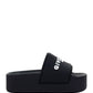 Platform Paris Sandals in Rubber - Black