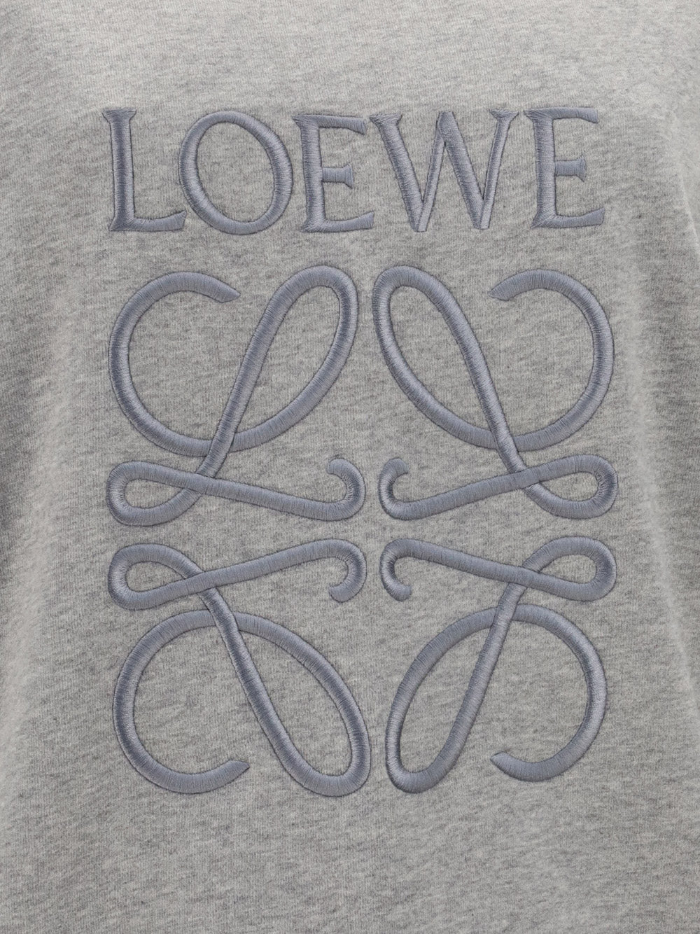 Distressed Anagram Sweatshirt in Cotton - Grey Melange