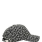 Monogram Nylon Cap - Black/White