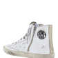 Francy Sneakers In Leather - White / Silver