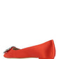 Hangisi Satin Flats - Red