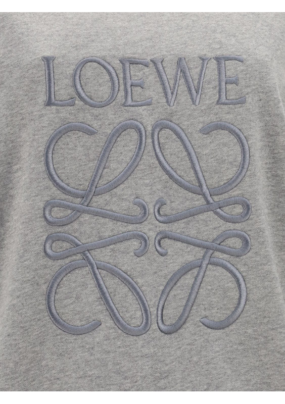 Distressed Anagram Sweatshirt in Cotton - Grey Melange