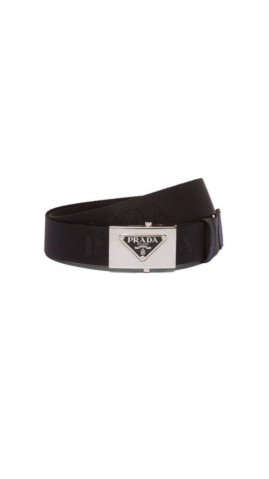 Woven Nylon Belt - Black