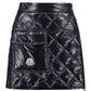 Padded nylon mini skirt