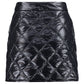 Padded nylon mini skirt