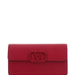 Vlogo Signature Grainy Calfskin Wallet With Chain - Blossom