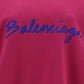Brushstroke Logo Print Crewneck Sweatshirt - Fuchsia