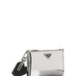 Brushed Leather Shoulder Bag - Silver