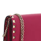 Rockstud Calfskin Chain Pouch - Blossom