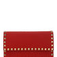 Rockstud Grainy Calfskin Chain Pouch - Red