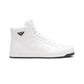 Leather High-Top Sneakers - White