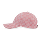 GG Canvas Baseball Cap - Pink/Grey