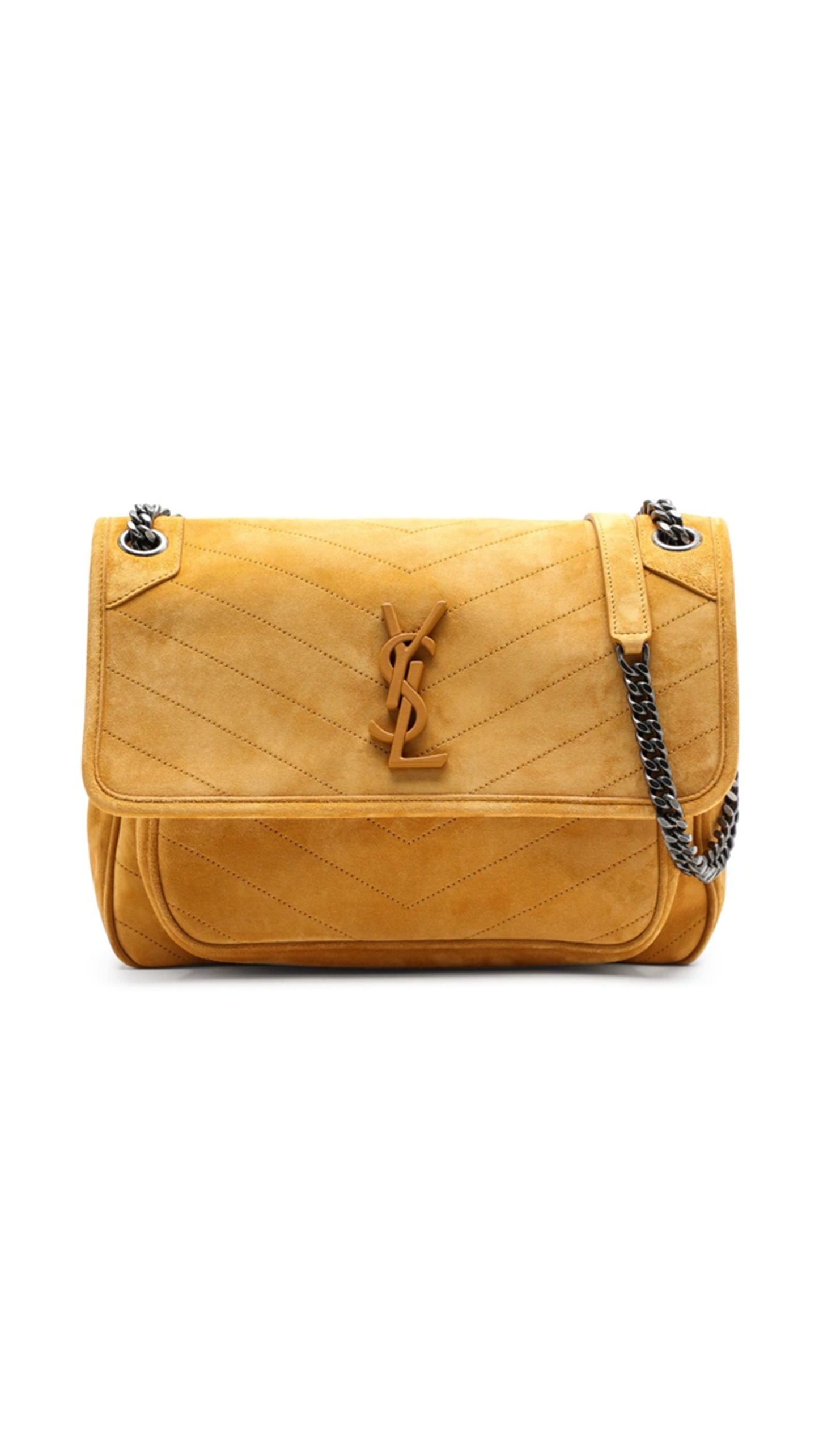 Medium Nikki Bag in Suede - Yellow