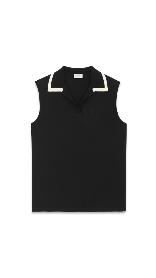 Cassandre Polo Shirt - Noir Craie