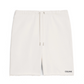 Embroidered Shorts in Cotton Fleece - Cream/Black