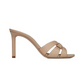 Tribute Mule in Smooth Leather - Dark Beige