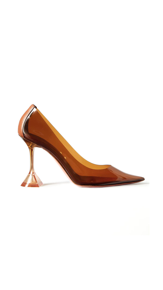 Ami Glass Pump - Brown