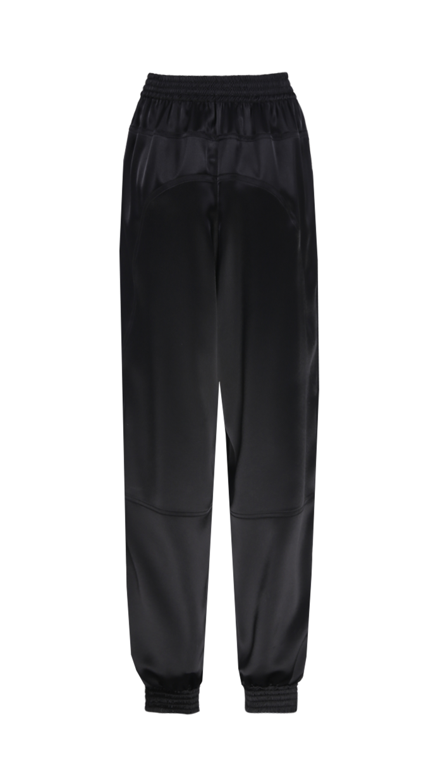 Crepe Satin Sweatpants - Black