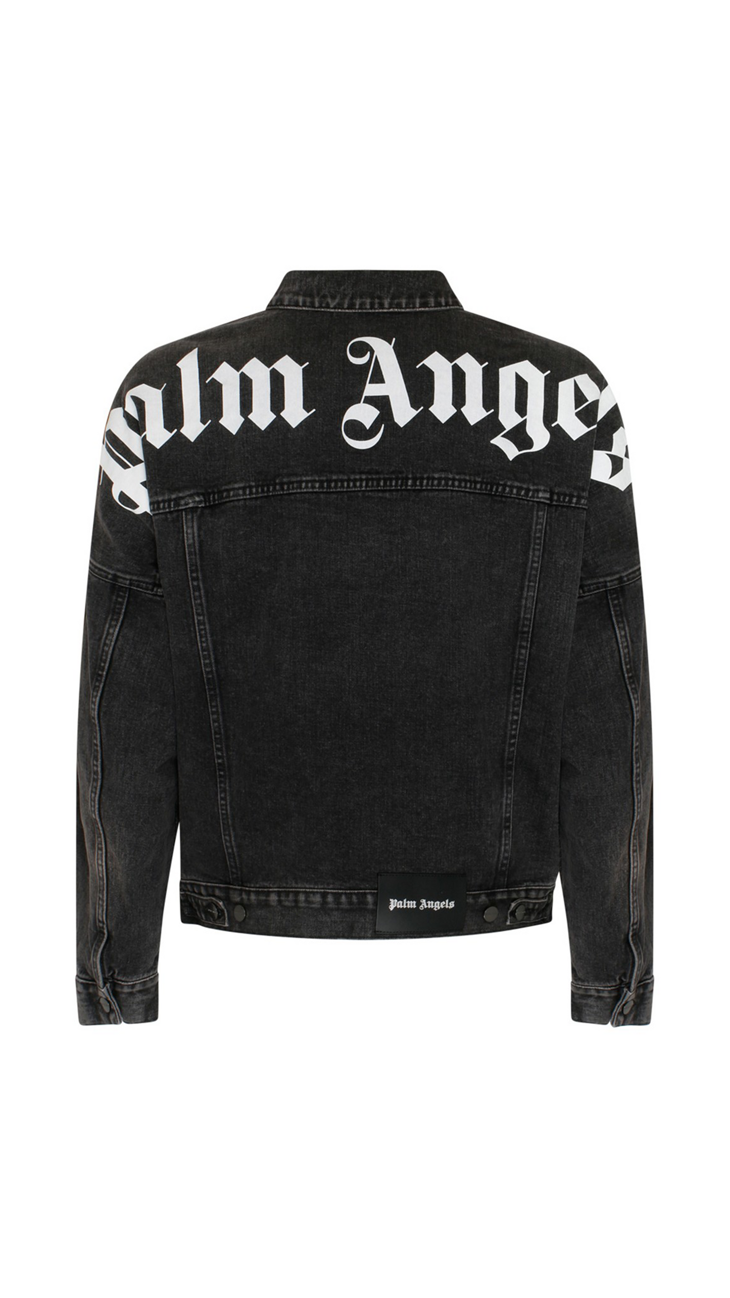 Curve Logo Denim Jacket - Black