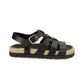 Espadrille Fisherman Sandals - Black