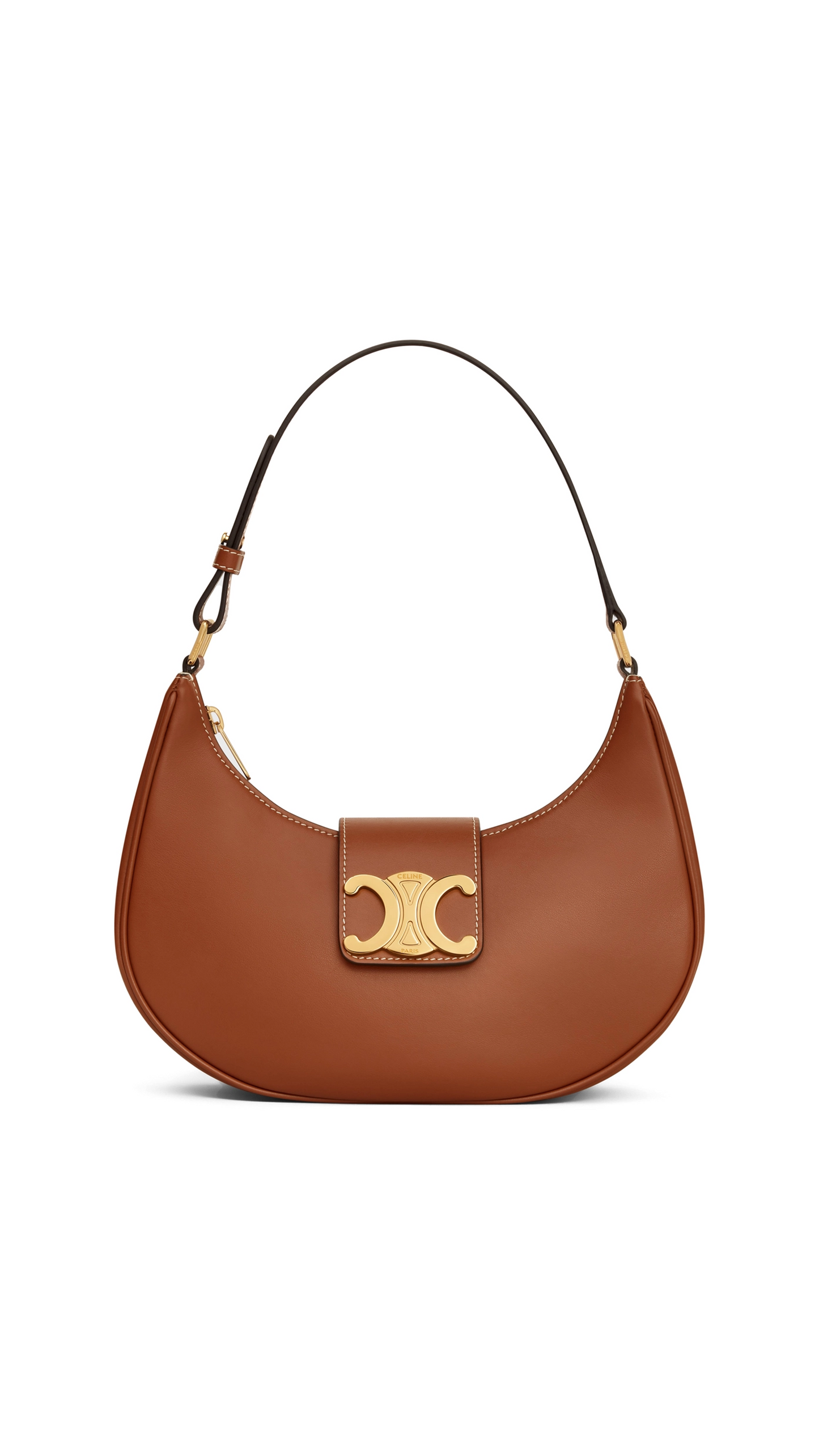 Ava Triomphe Soft Bag in Smooth Calfskin - Tan