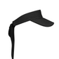 Visor in Straw with Scarf - Black