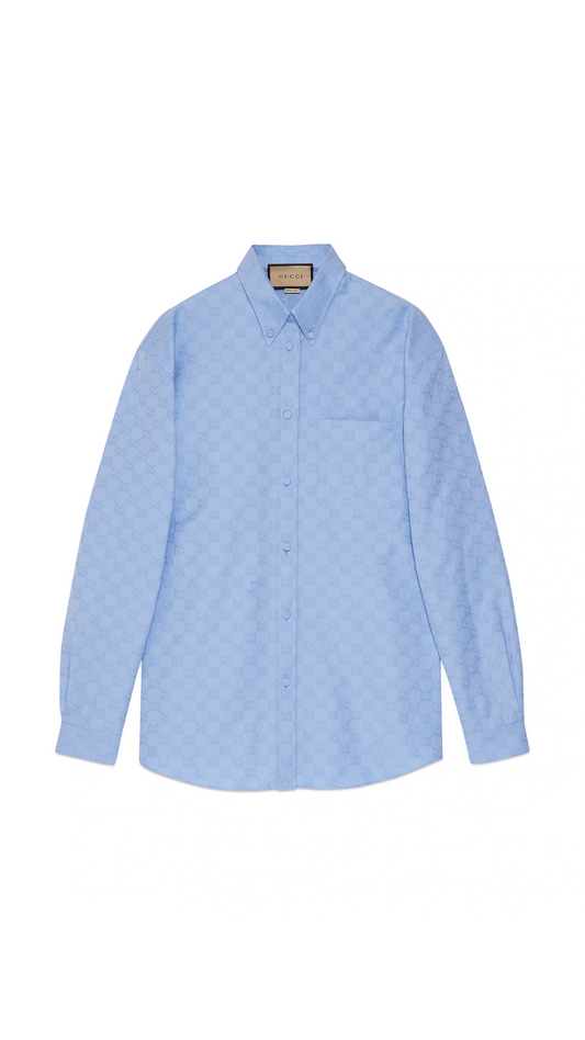 GG Supreme Cotton Shirt - Blue